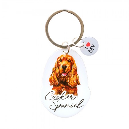 Pet Keyring with Charm | Cocker Spaniel